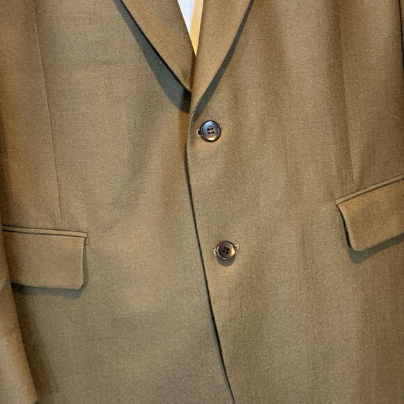 Camel Wool Cashmere Sport Coat 43R – Jos A Bank – Twill Weave Single Vent - Picture 4 of 13